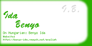 ida benyo business card